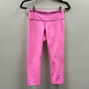Lululemon Bright Pink Leggings Inseam 21” Size 4